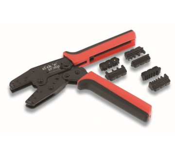Пресс-клещи для обжима наконечников с 3 сменными матрицами CIMCO Click'N'Crimp